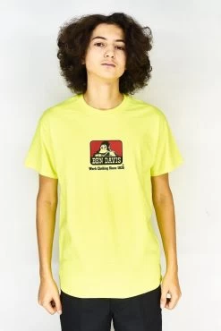 BEN DAVIS Classic Logo Tee SAFETY GREEN