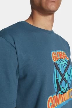 Daily Paper Hobal Tee Teal Blue -Urban Style Verkauf Daily Paper Hobal Tee Teal Blue 61844 1280x1280