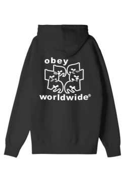 Obey Worldwide Eyes Hoodie Black