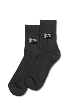 Last Resort AB Heel Tab Dress Socks Grey Melange