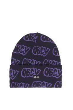 OBEY Good Times Beanie Navy Multi