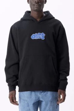 Obey Scribbles Extra Heavy Hoodie Black