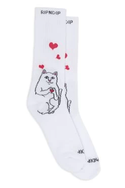 RIPNDIP RIPDNIP Nermal Loves Socks White
