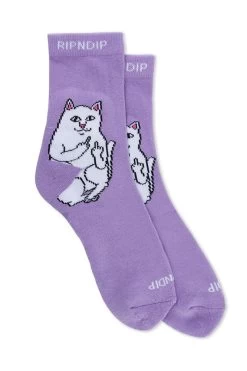 RIPNDIP Lord Nermal Mid Sock Dusty Lavender