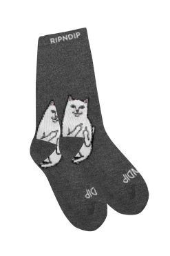 RIPNDIP LORD NERMAL SOCKS CHARCOAL HEATHER