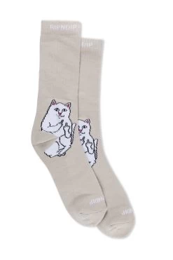 RIPNDIP Lord Nermal Socks Oatmeal Heather