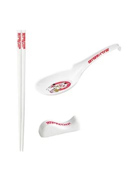 Ripndip Lucky Nerm Chopstick And Spoon Set White