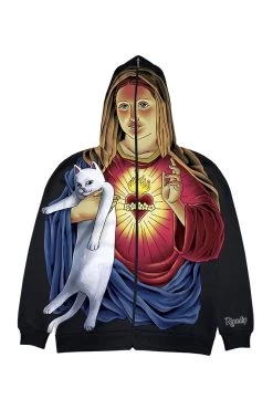 Ripndip Mother Mary Full Zip Hoodie Black
