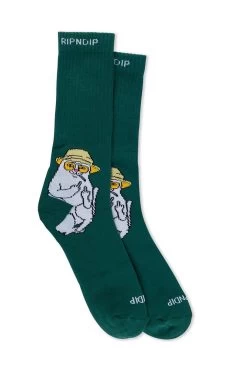 RIPNDIP Nermal S Thompson Socks Hunter Green