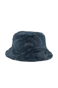 Ripndip Psychedelic Faux Mohair Bucket Hat Dark Slate