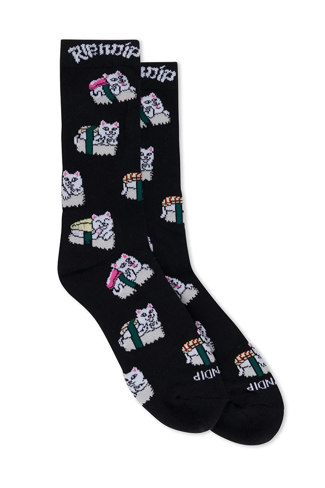 RIPNDIP Sushi Nerm Sock Black 3 RIPNDIP Sushi Nerm Sock Black