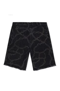 RIPNDIP WIRED DENIM SHORTS BLACK
