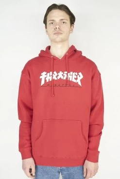 THRASHER Godzilla Hoodie RED